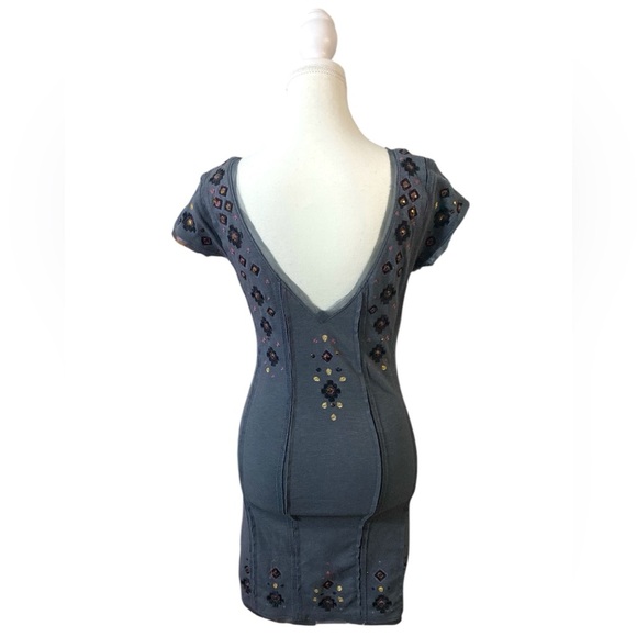 Free People - Embroidered sequins body-con mini dress - Picture 3 of 9